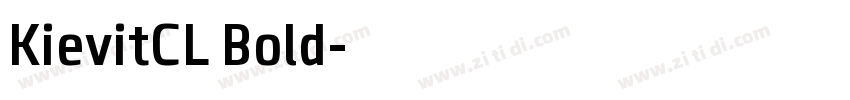 KievitCL Bold字体转换